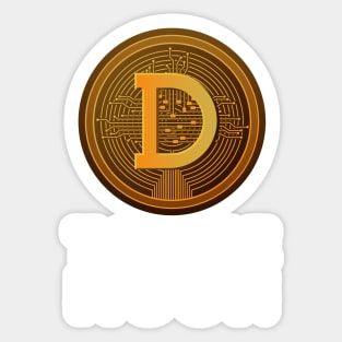 Dogecoin to the Moon Sticker